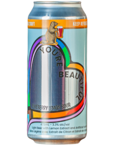 A can of Prairie Dog Brewing's "You're Beautiful" Blueberry Lemon Sour beer.