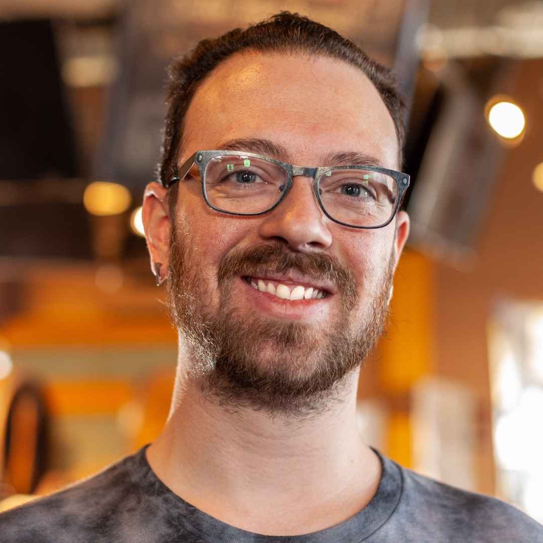 A headshot of Greg Loudon, Prairie Dog Brewing's Product Inventory and Catalog Manager.