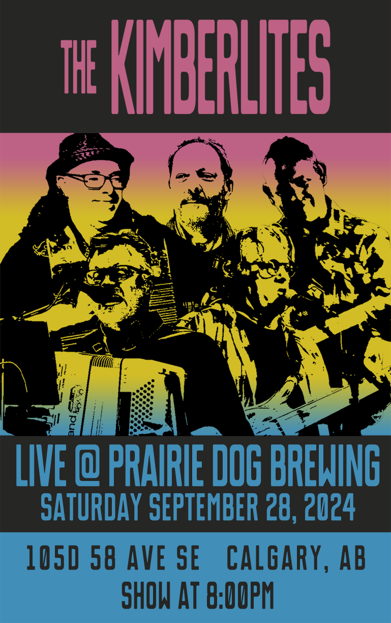 Poster for the Kimberlites, Live @ Prairie Dog Brewing September 28, 2024.