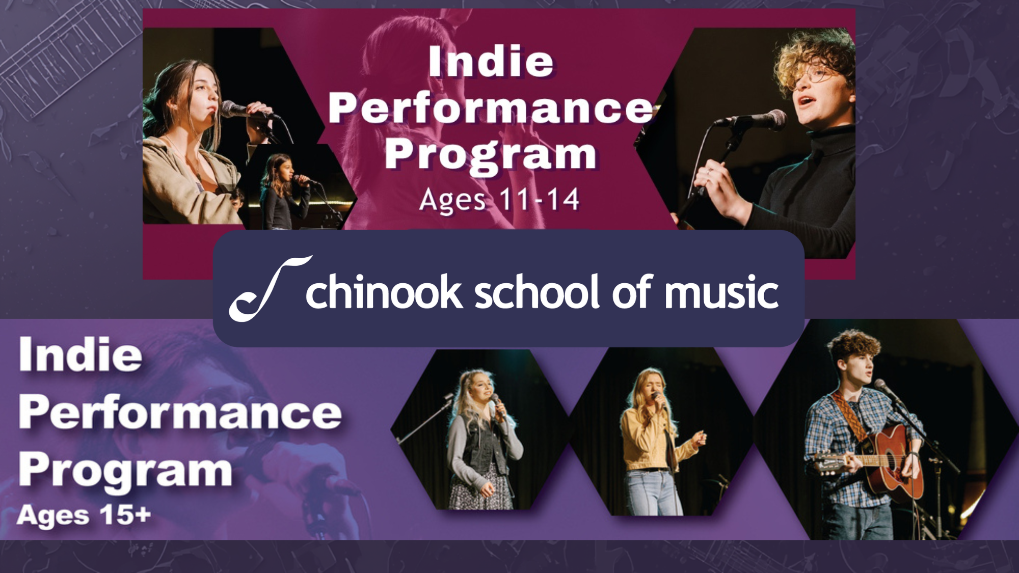 Chinook School of Music Indie Performance Combined Poster
