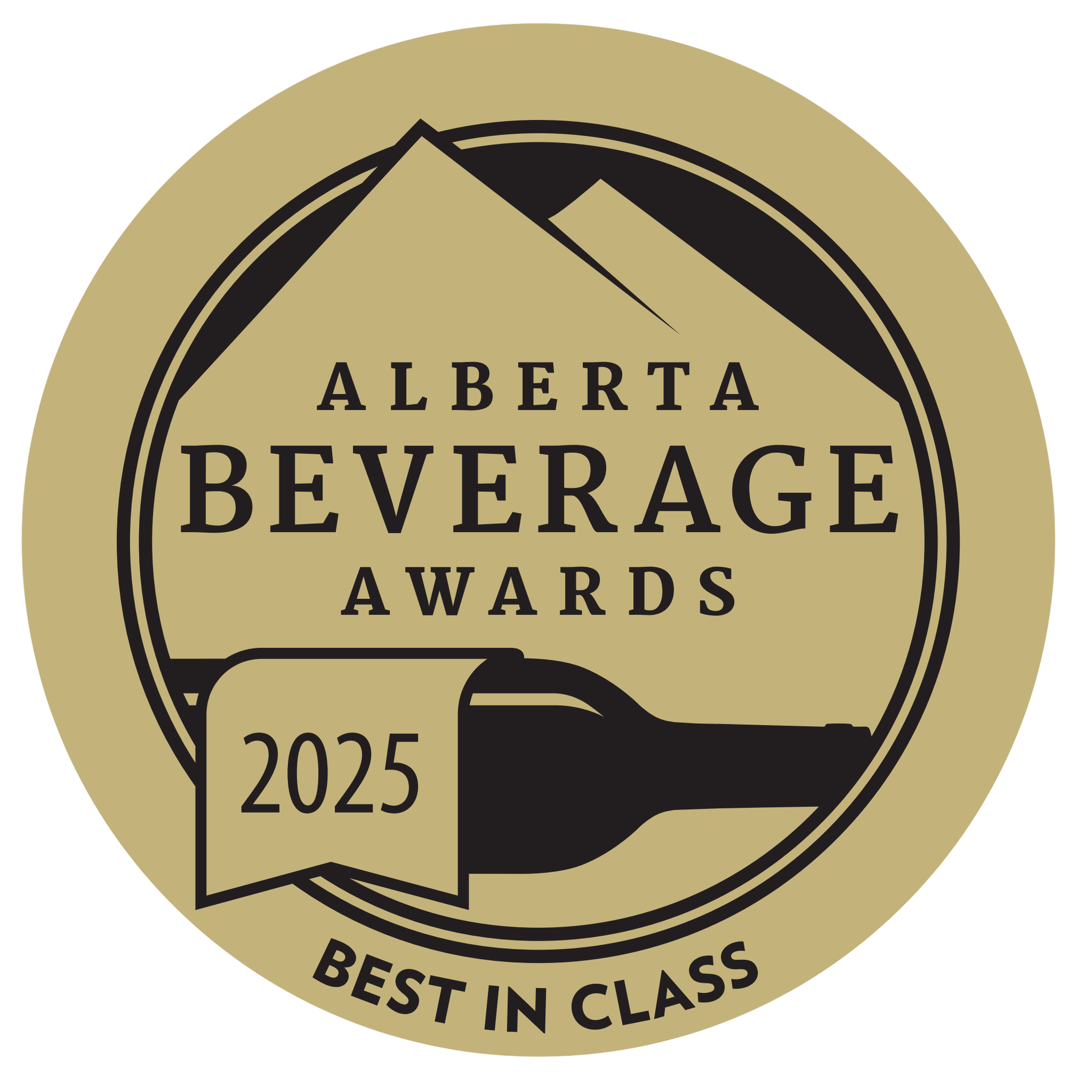 2025 Alberta Beverage Awards Winner - Best In Class Beer brands bearing this banner won Best In Class awards at the 2025 Alberta Beverage Awards.